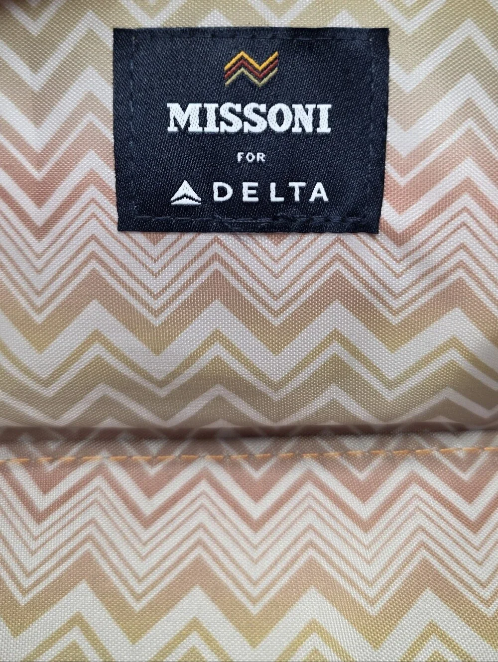 Missoni For Delta One Limited Edition Orange Travel Cosmetic Bag Makeup Pouch